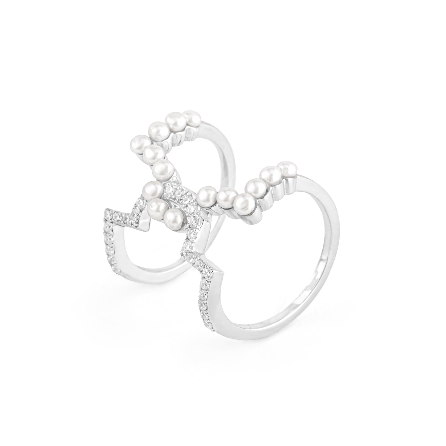 Connecting Puzzle Two-Tone Ring – Matara Studio - Main Image